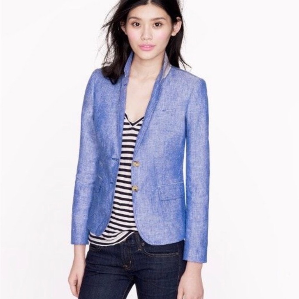 Classic JCrew Linen Schoolboy Blazer